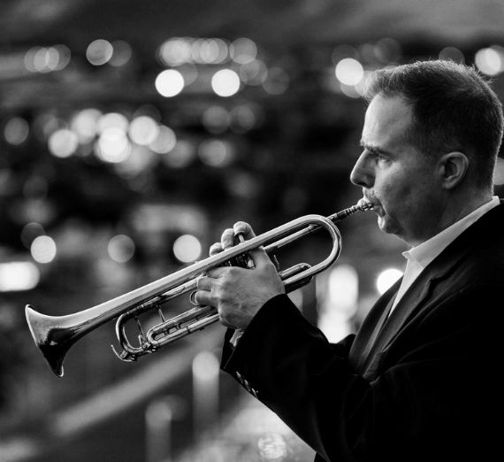 Image of Matthew Small playing trumpet