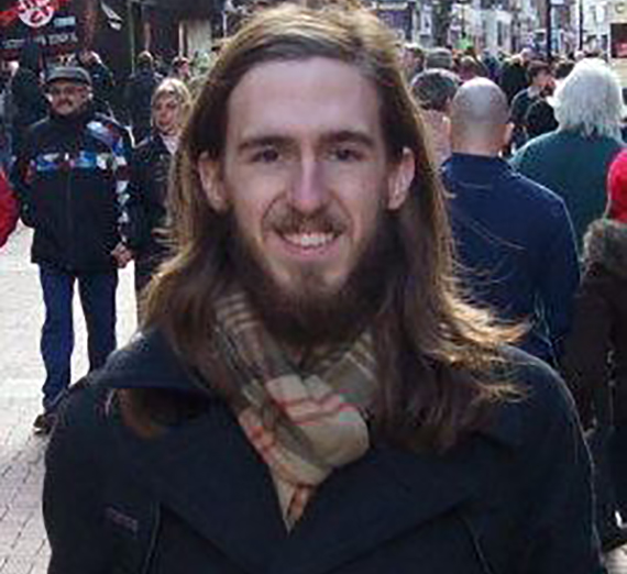 Portrait of Gonzaga Philosophy Graduate Student Sam Underwood. 