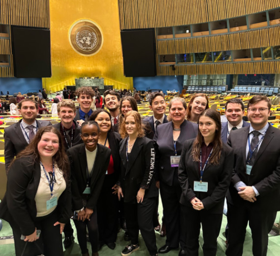 Gonzaga University Module United Nations students at the 2024 National Model United Nations
