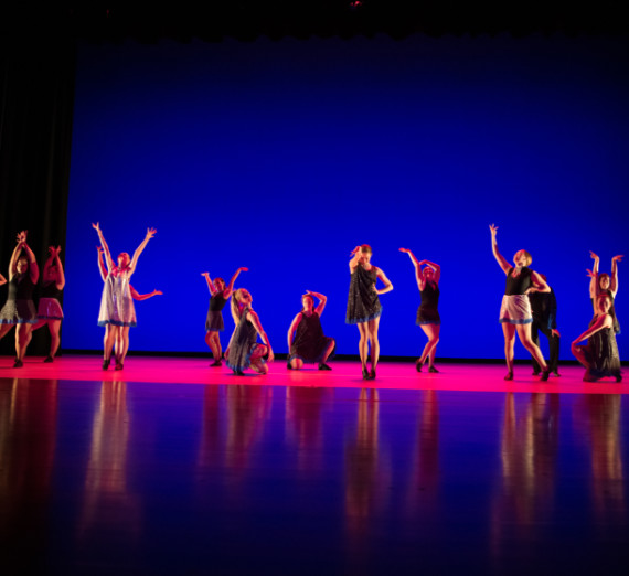 Theatre and Dance student on stage.