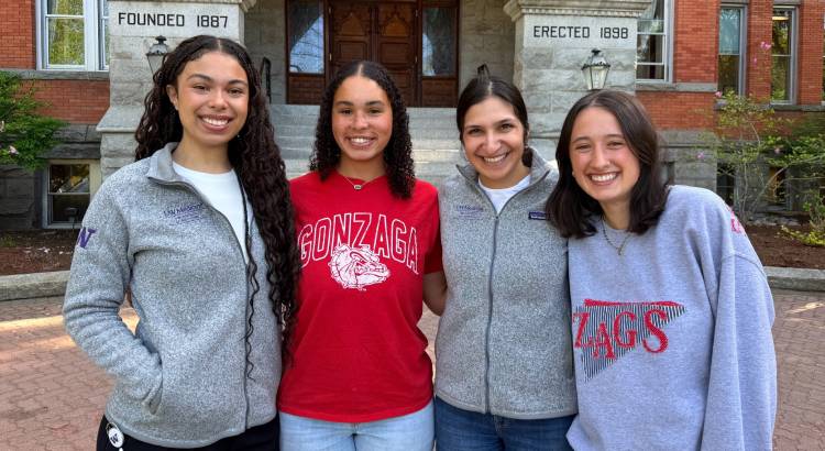research group outside of College Hall