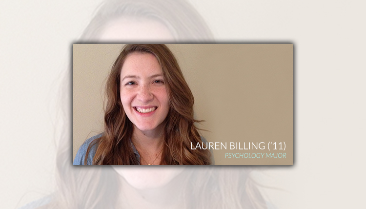 Portrait of Gonzaga Psychology Department 2011 graduate Lauren Billing