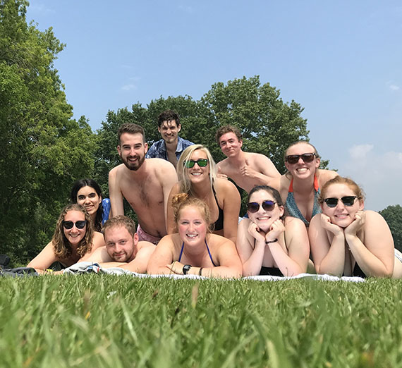 Students on a picnic