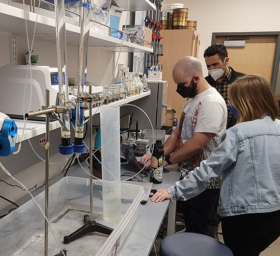Students in research lab
