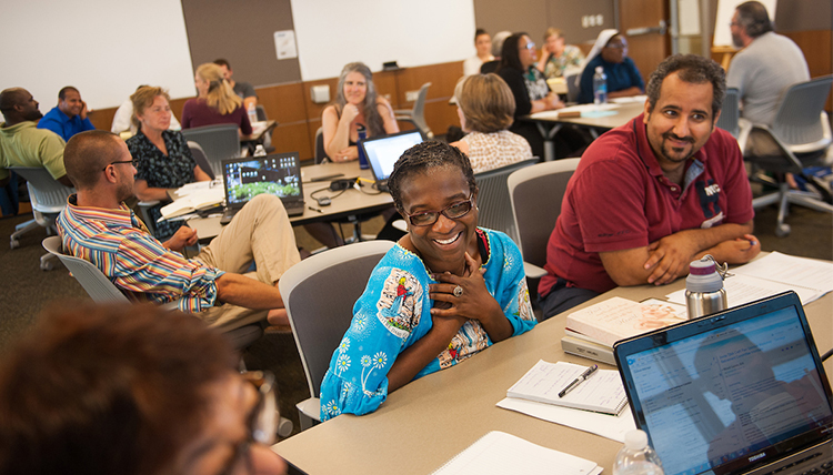 Gonzaga's Doctoral Program in Leadership Studies students in a summer session class