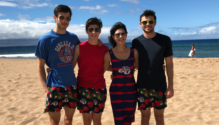 Joanne Barber and her three sons