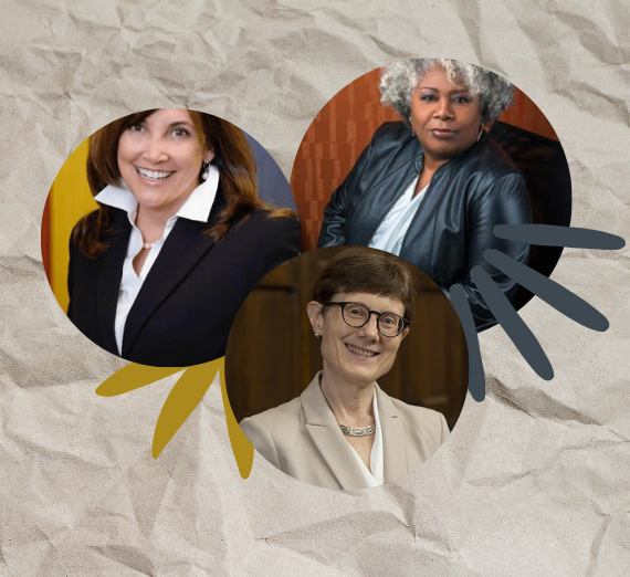 Headshots of three speakers for Fall Flannery webinar.