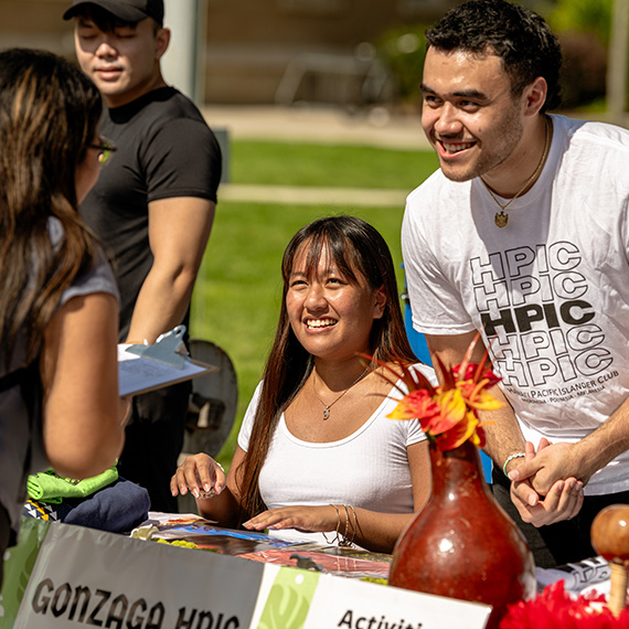 Students gather at Bulldog Alley to learn about the different clubs on offer during the Club Fair.