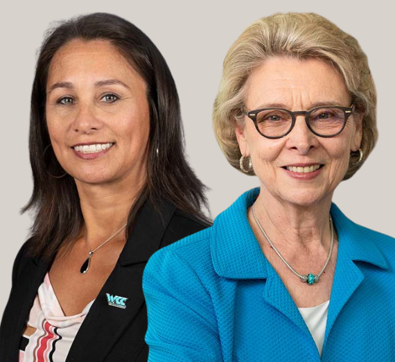 Composite image with Gloria Nevarez and Christine Gregoire