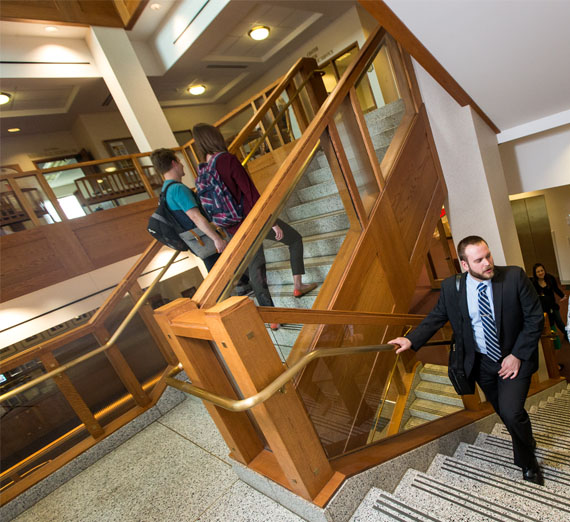 staircase at law school 