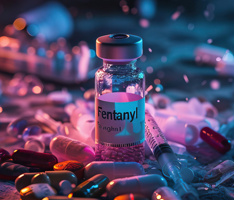 pills and syringes indicating drug use