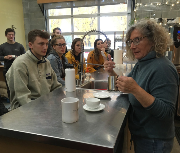 Gonzaga in Florence visits coffee maker