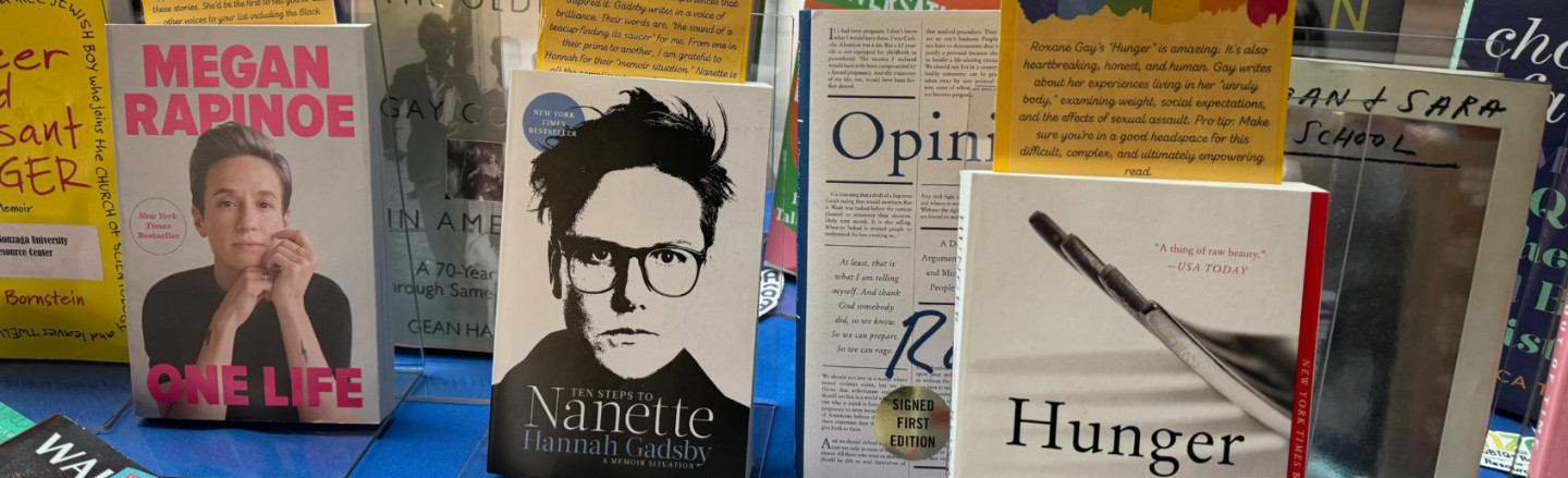 books displayed on a table