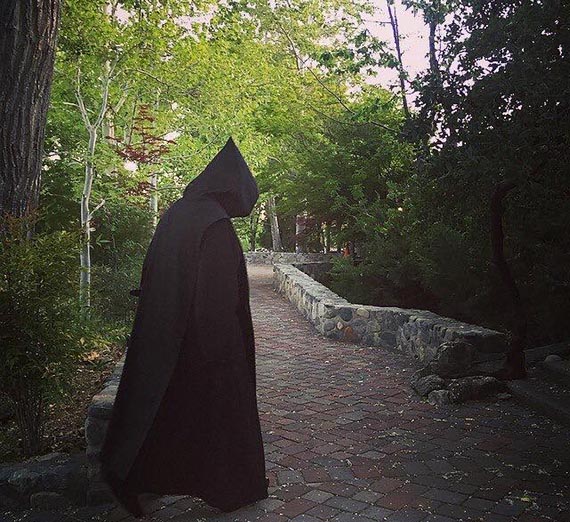 St. Andrew’s Abbey Monk Walking 