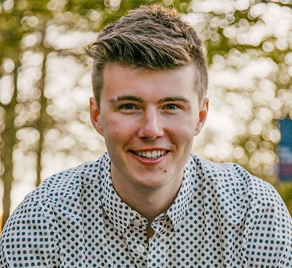 Braden Cote on campus