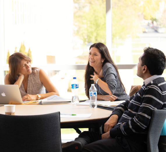 students in conversation 