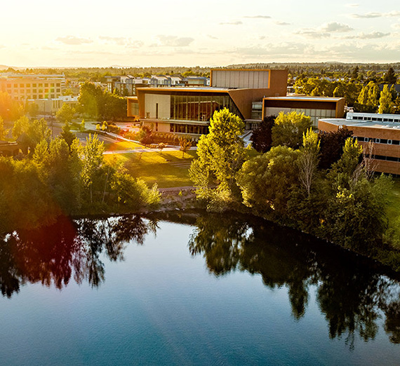 aerial view of performing arts center