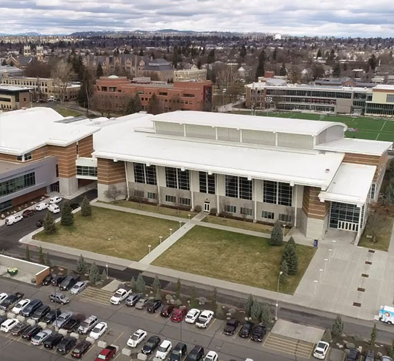 Arial view of McArthey Athletic Center
