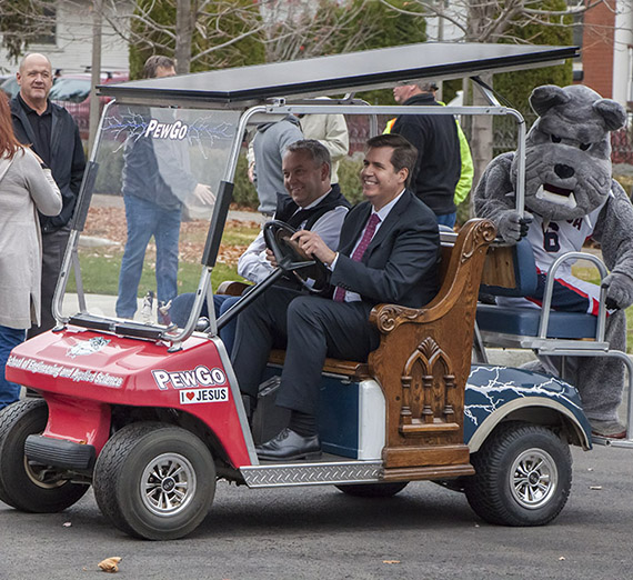 GU President, Spokane Mayor drive PewGo