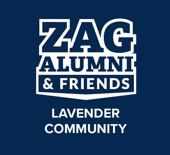 Zag Alumni and Friends logo Lavender Community