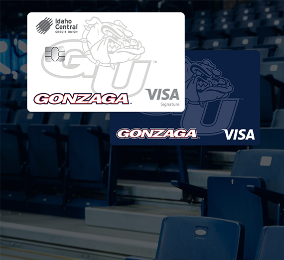 Co-branded Idaho Central Credit Union and Gonzaga University credit card