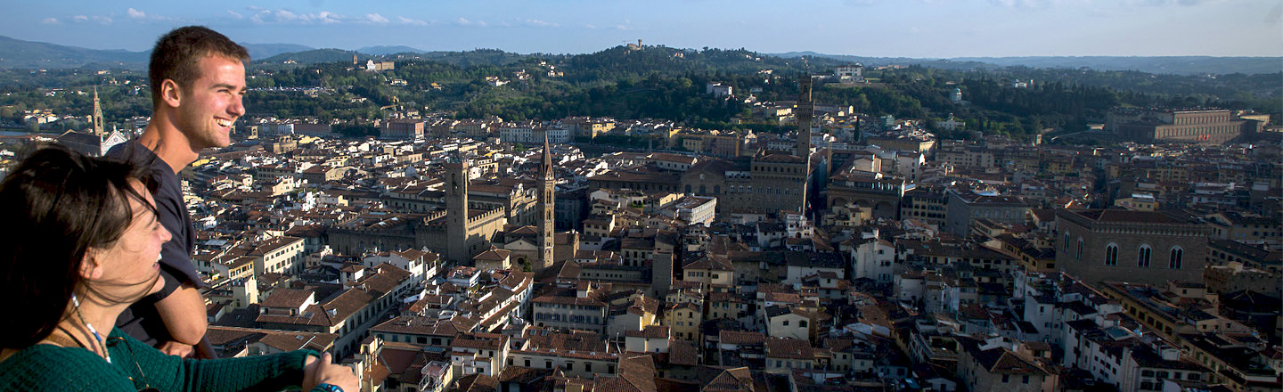 Students overlooking Florence