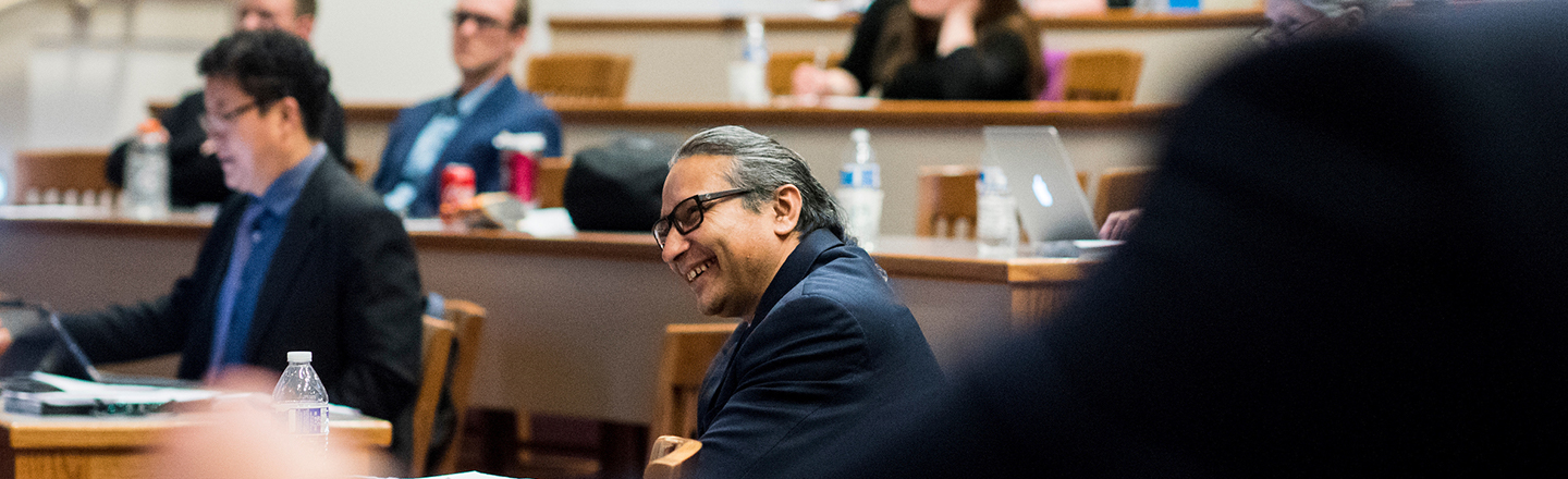 Professor Acharya at the 2018 GJIL Symposium