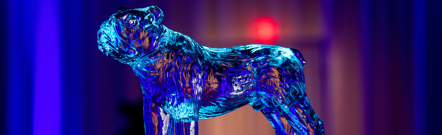 Gonzaga Bulldog ice sculpture