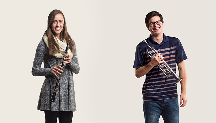 Gonzaga music students Megan Schultz and Joe Panchesson