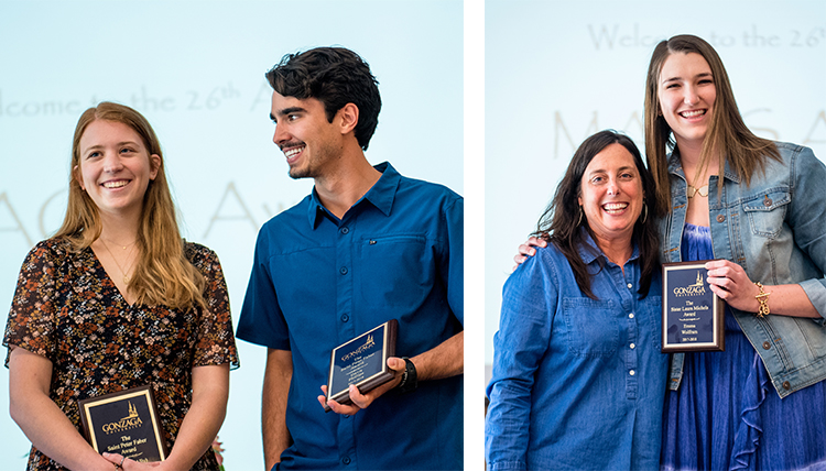 students ally clapp and davis phillips, janeen steer and emma wolfram