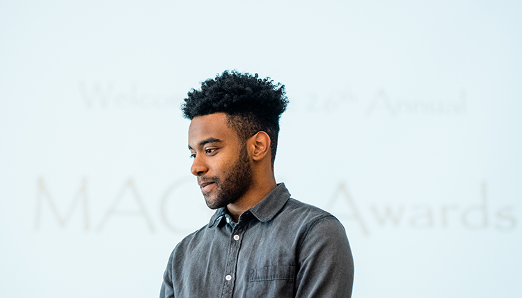 student jordon cotton listens