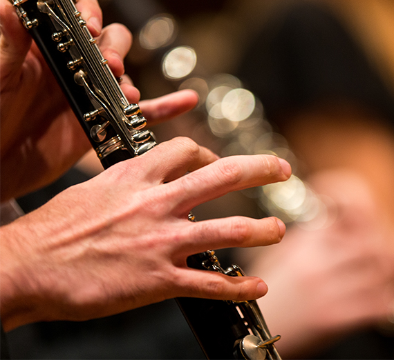 fingers on clarinet