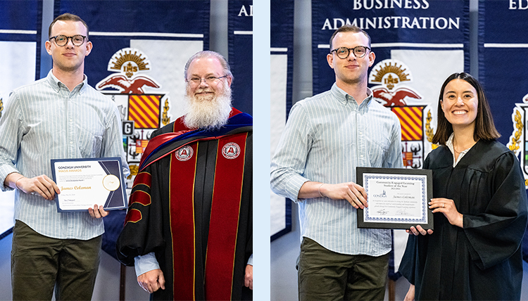 student receives awards from deans