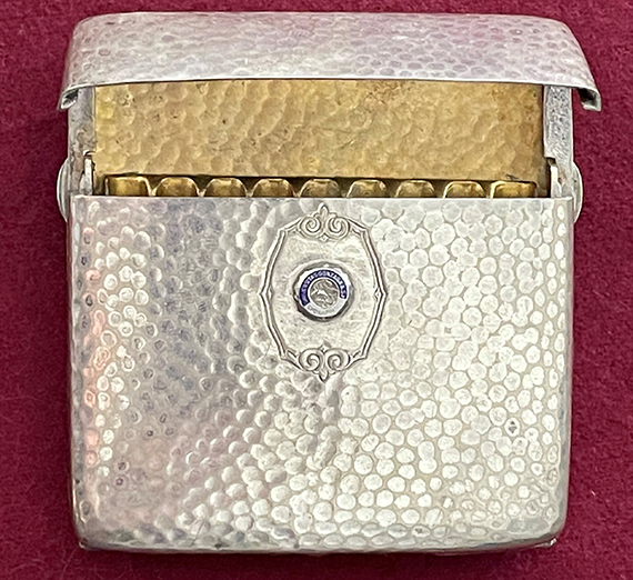 1916 Silver Cigarette Case with Gonzaga Logo