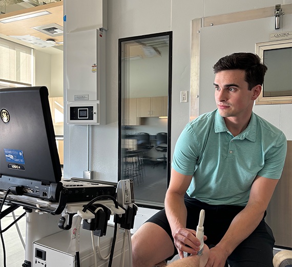 Image of a student at a Medical Facility
