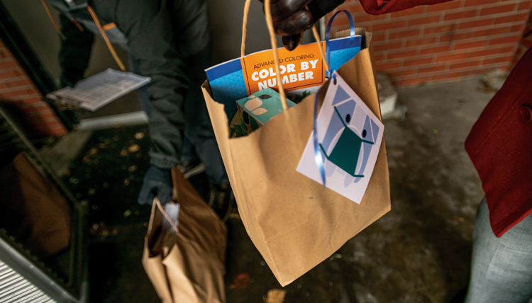 care package ready for delivery to student