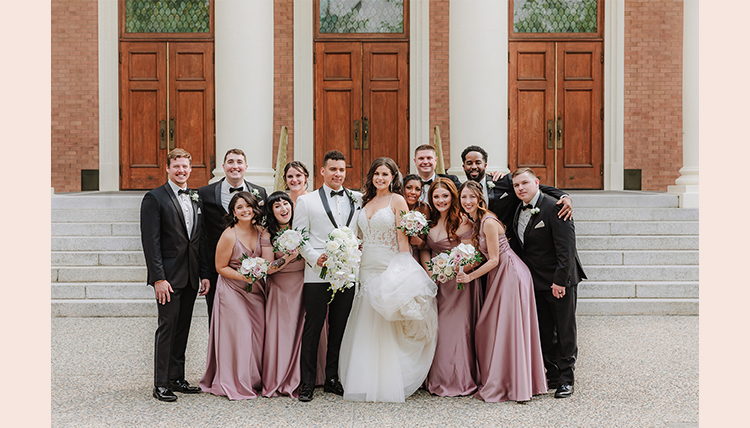 Wedding image of ’16 Lexie Lucassen and Ross Kyman.