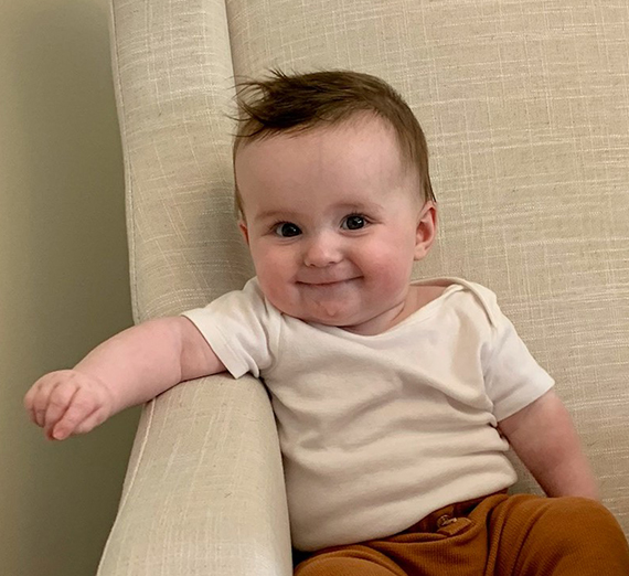 baby in chair