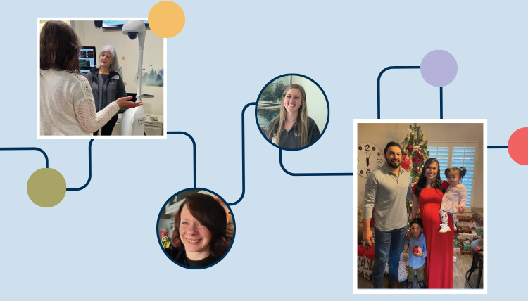 pathway graphic with photos of 4 individuals