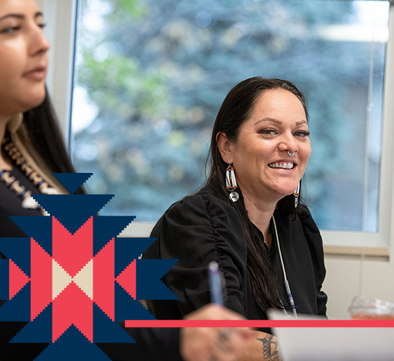 native woman in classroom