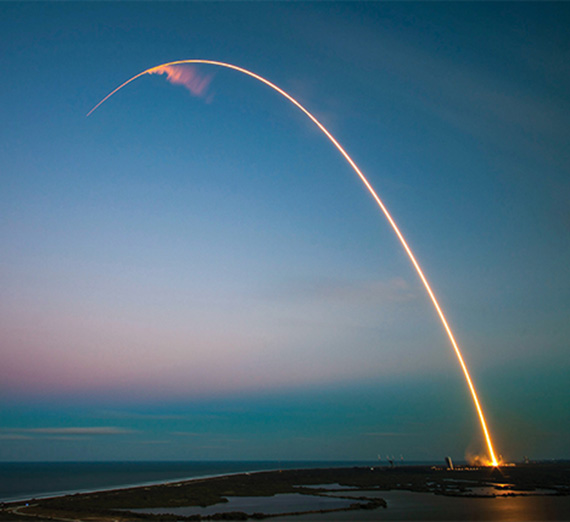 Rocket Launch at Cape Canaveral Air Force Station by SpaceX.
