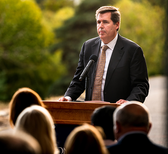 Groundbreaking for ISE, President McCulloh speaks 