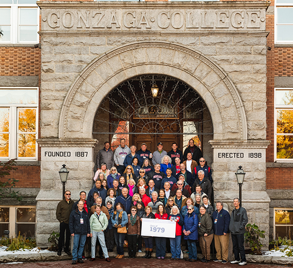 The Class of 1979 poses for a photo