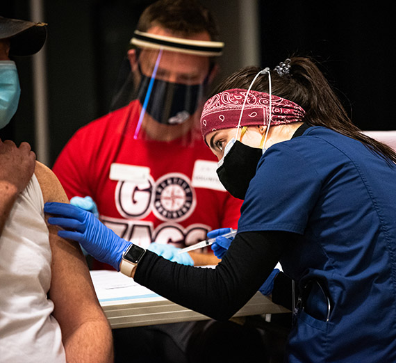 Gonzaga's vaccine clinic. (GU photo)