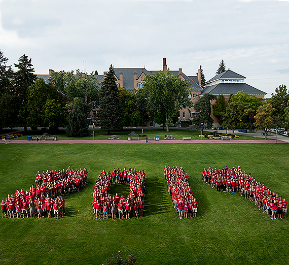 Members of the Class of 2019  in their first year. (GU photo)