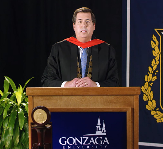 Thayne McCulloh at commencement 2020