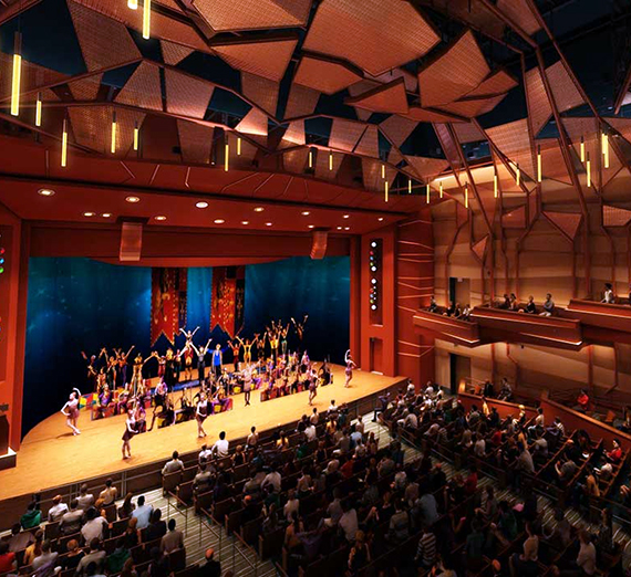 Myrtle Woldson Performing Arts Center Mainstage Theater. (Rendering credit: Pfeiffer Partners)