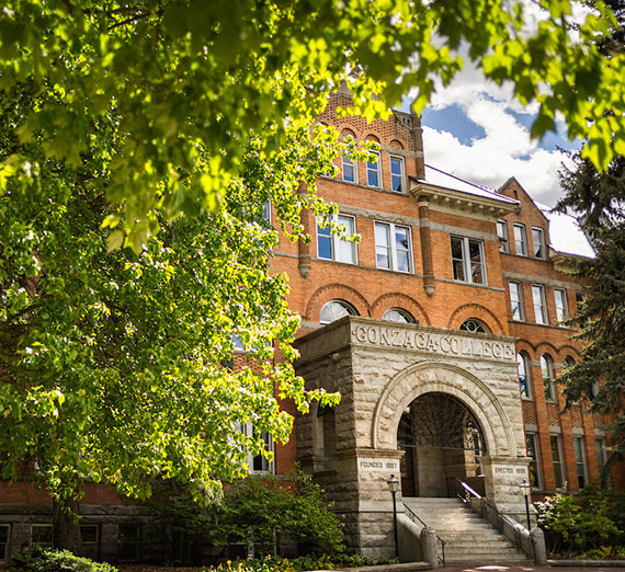 Picture of College Hall with trees surrounding