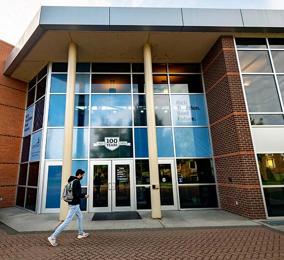 Student walks into Jespon 