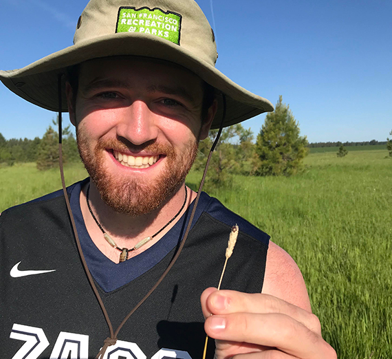 Harrison Eagle, a senior in Gonzaga's environmental studies and sciences program, doing research for the Summer Research Program.